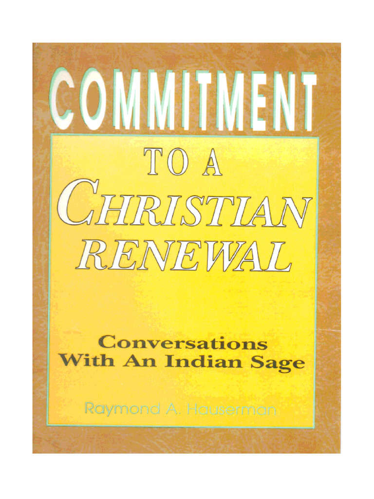 Commitment To A Christian Renewal | PDF | Jesus | Born Again