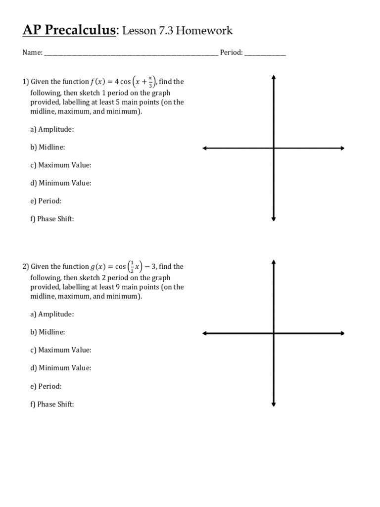 Lesson+7 3+homework | PDF | Phase (Waves) | Oscillation