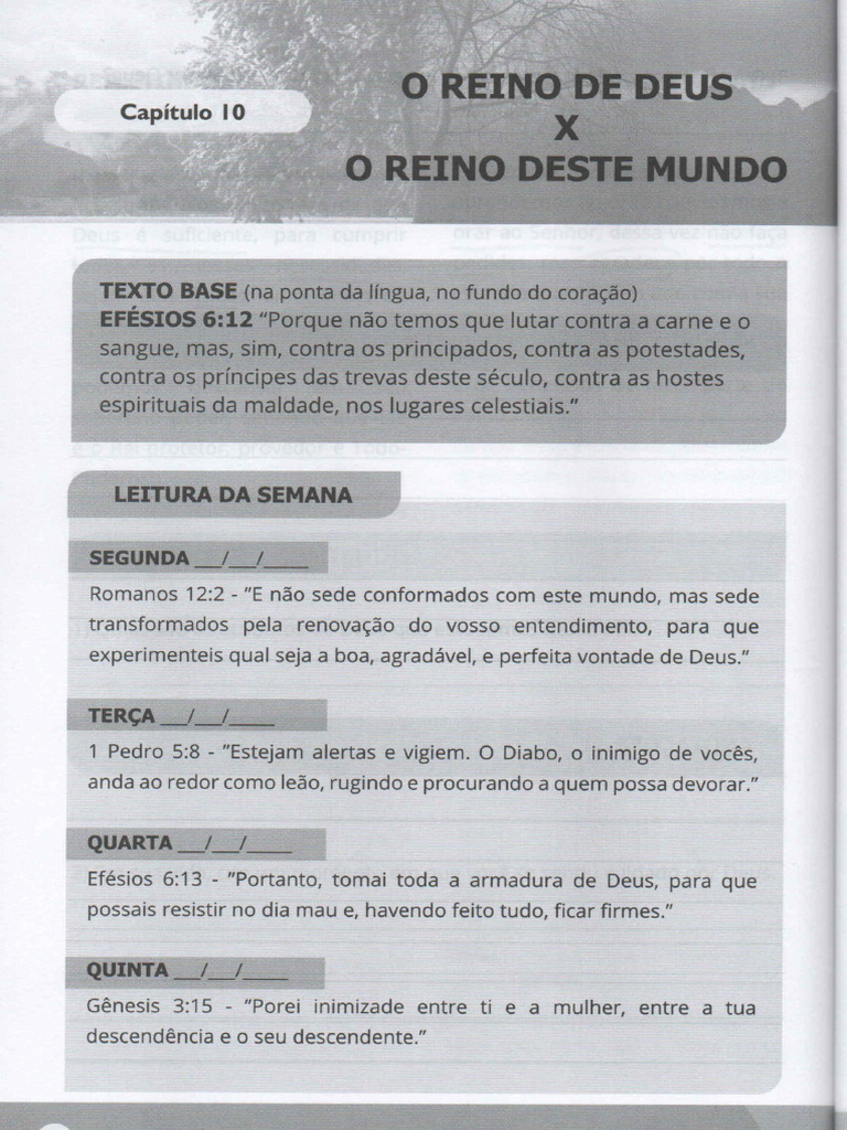 Lição 10 - O Reino de Deus X O Reino Deste Mundo | PDF