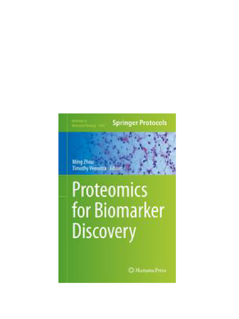 Proteomics For Biomarker Discovery 1st Edition Julian A. J. Jaros ...