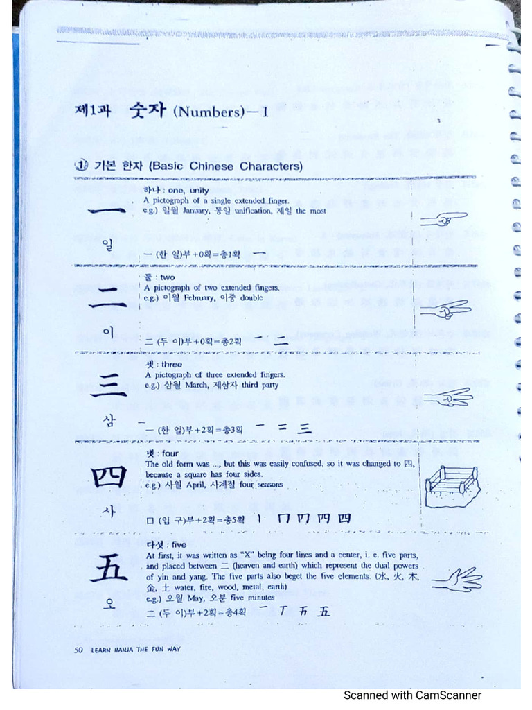 Hanja 1 - 30 | PDF