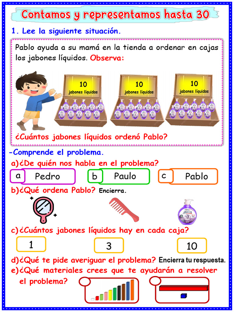 Actividades de valor posicional para 1er grado | PDF