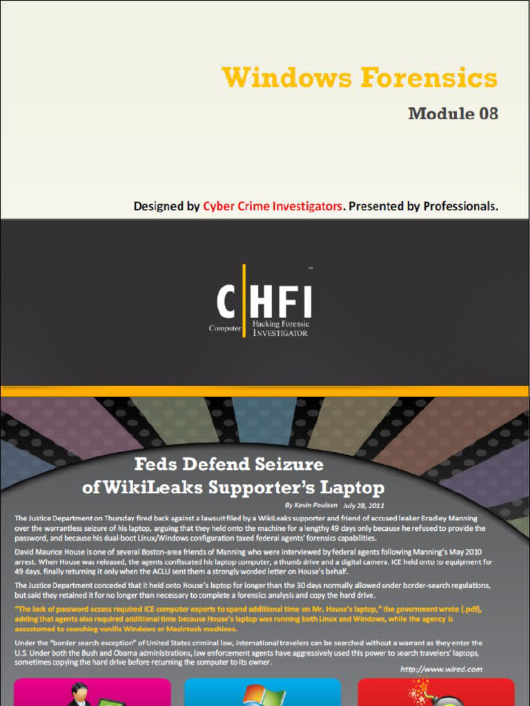 Module 08 Windows Forensics | PDF