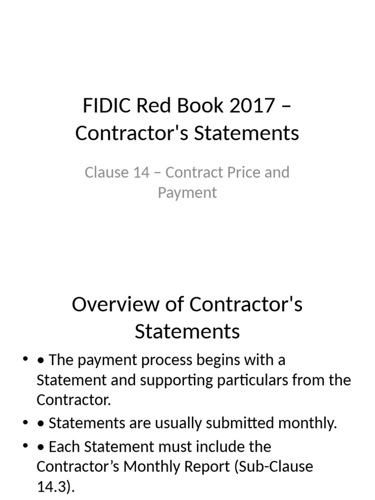 Contractor's Payment Statement Guide | PDF