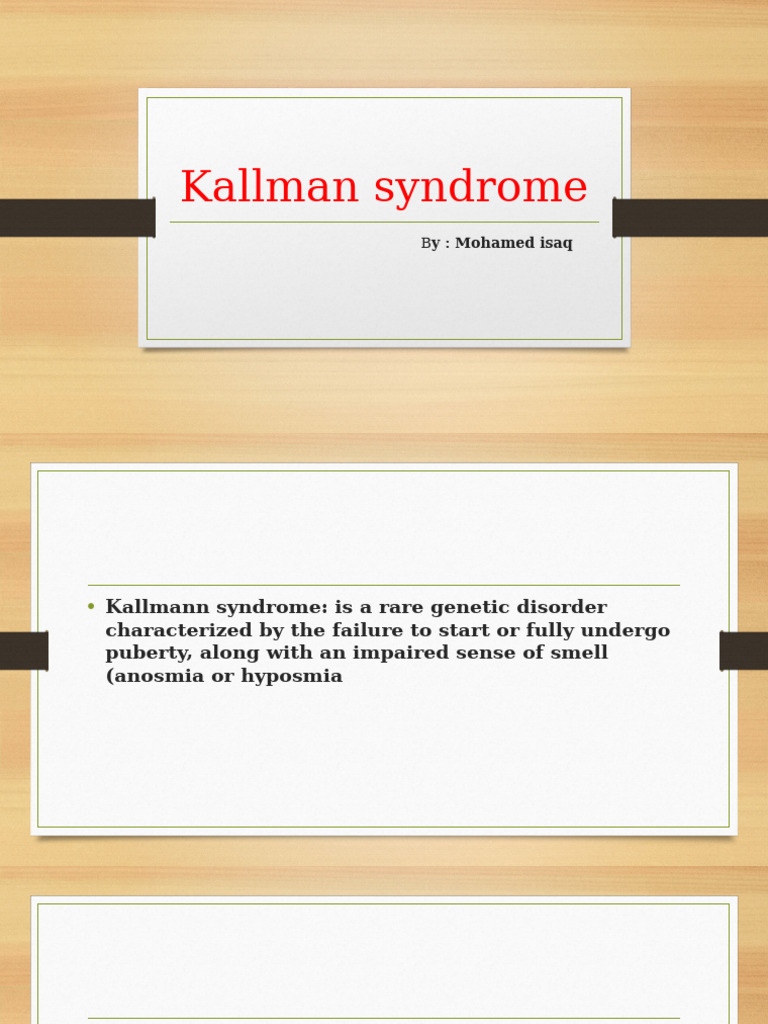 Kallmann Syndrome: Causes and Symptoms | PDF