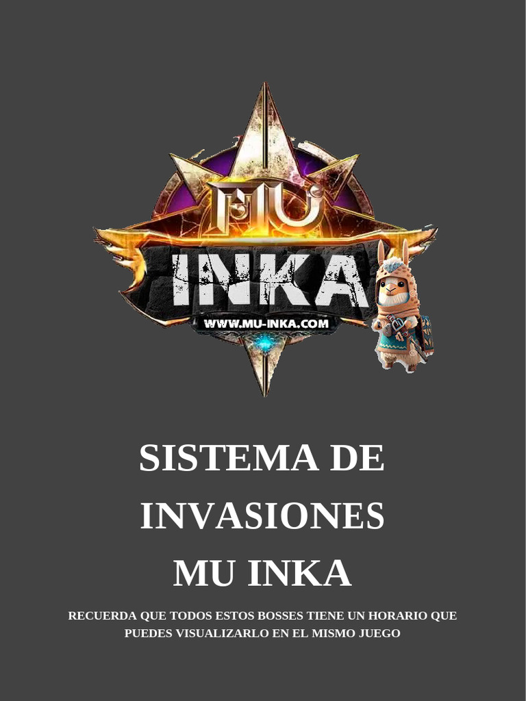 Invasiones y Eventos en MU Inka | PDF