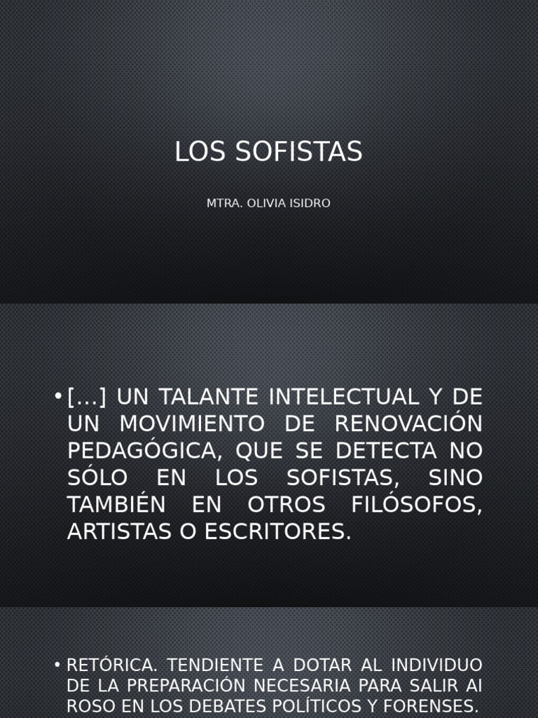 La Influencia de los Sofistas en Atenas | PDF | Retórica