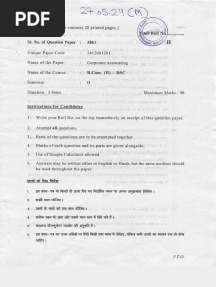 Corporate Accounting 3861