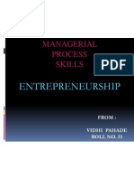 Entrepreneurship: From: Vidhi Pahade Roll No. 51