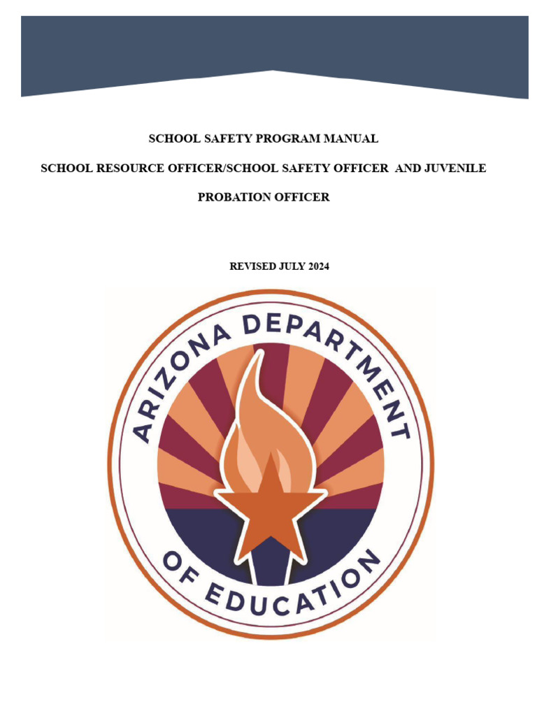 Arizona School Safety Program Manual | PDF | Teachers