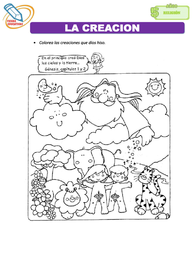 Actividades sobre la Creación de Dios | PDF