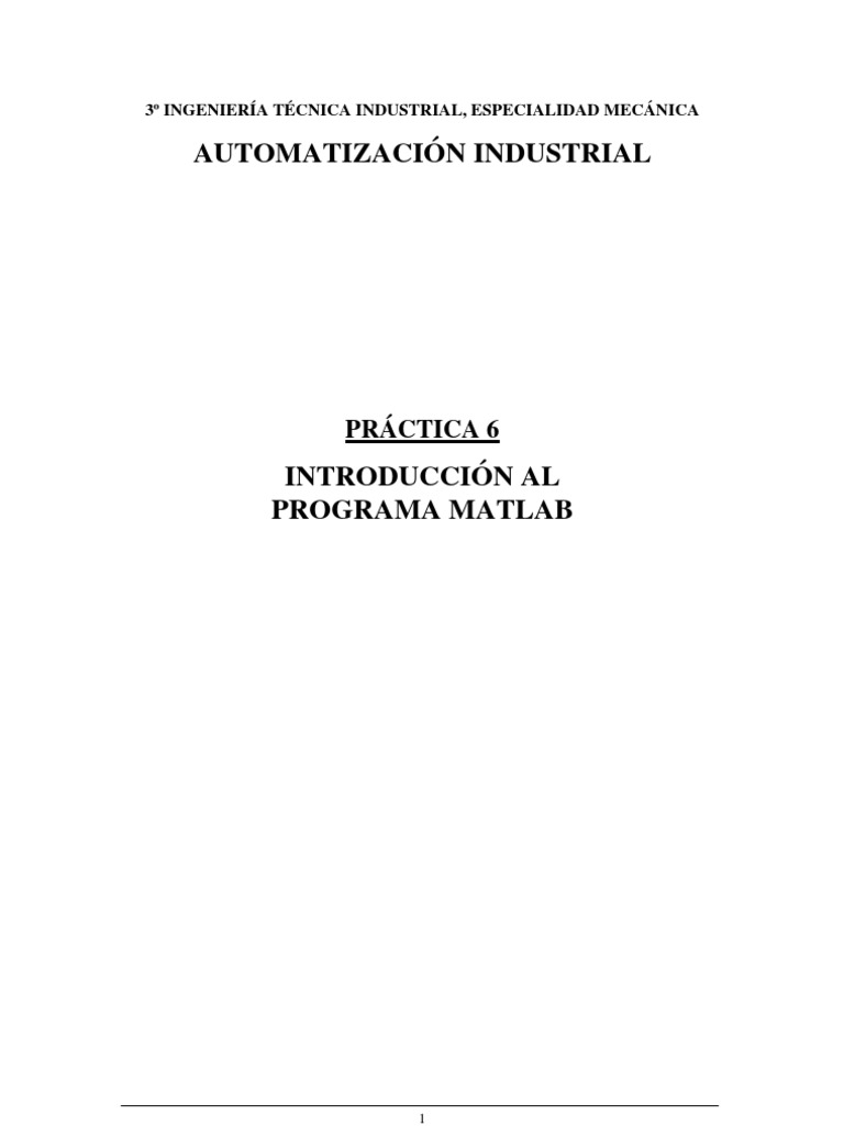 Control - Ejercicios de Matlab | PDF | Matlab | Matriz (Matemáticas)