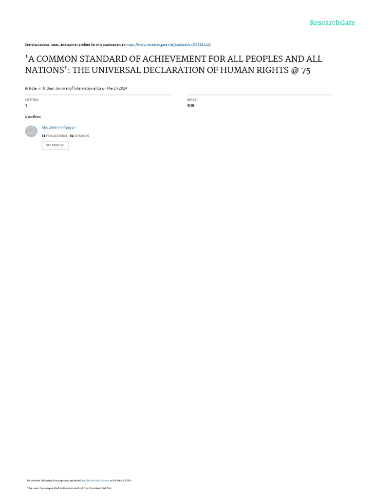 Universal Declaration of Human Rights @ 75 | PDF | Human Rights ...