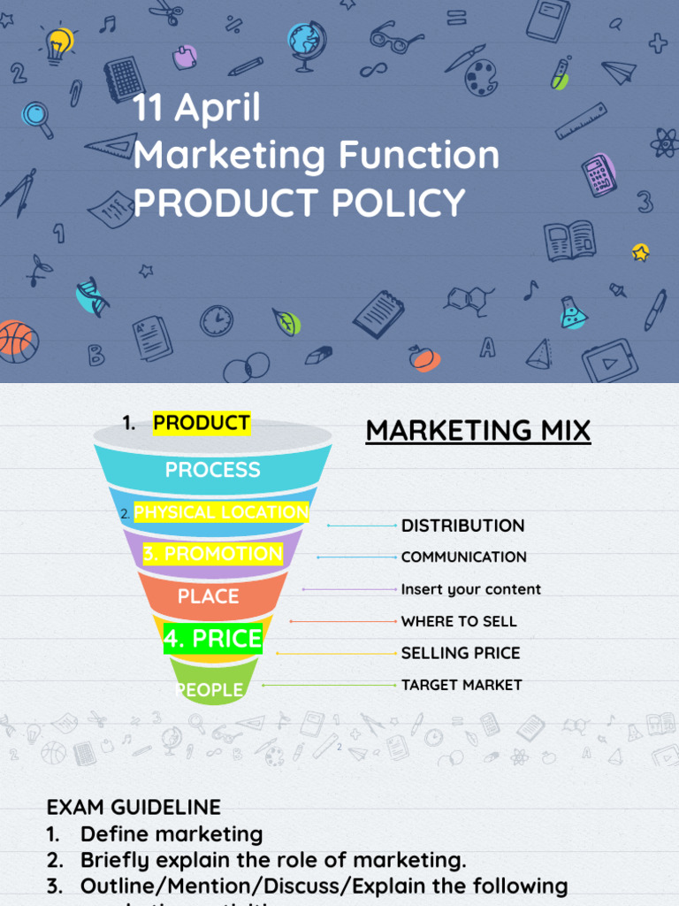 11 April Marketing Function Product Policy | PDF | Marketing | Goods