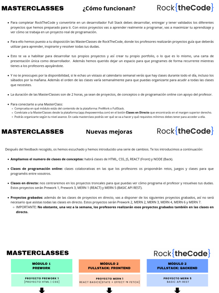 MasterClasses para Desarrolladores Full Stack | PDF | Estándares web ...
