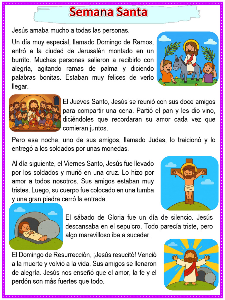 La Última Cena y Semana Santa 2025 | PDF | Jesús | Pascua de Resurrección