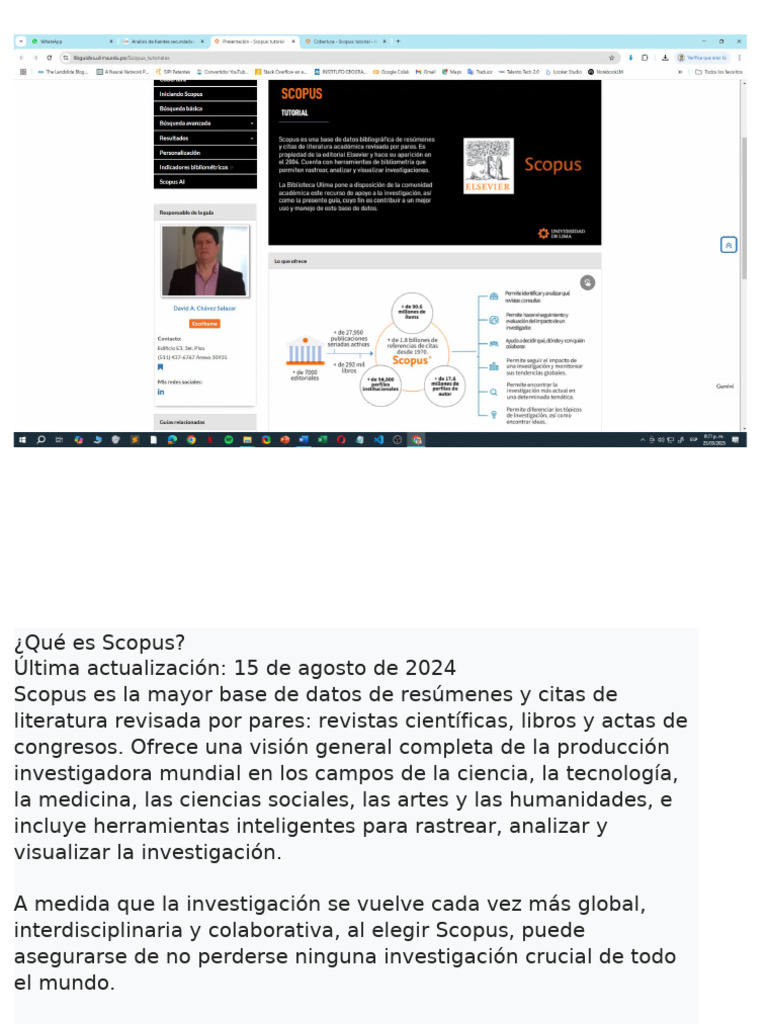 Qué es Scopus y su utilidad | PDF