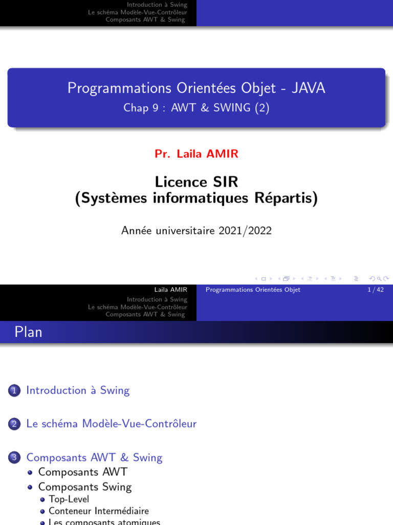 Introduction à AWT et Swing en Java | PDF | Java (Langage de ...