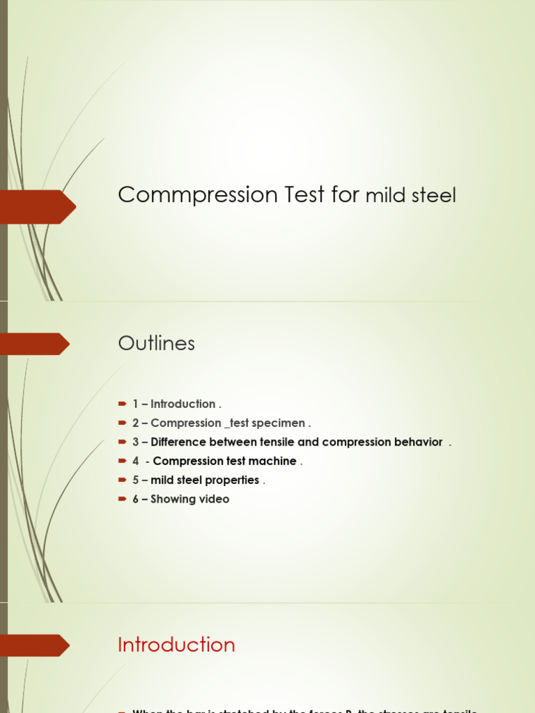 Compression Testing of Mild Steel | PDF