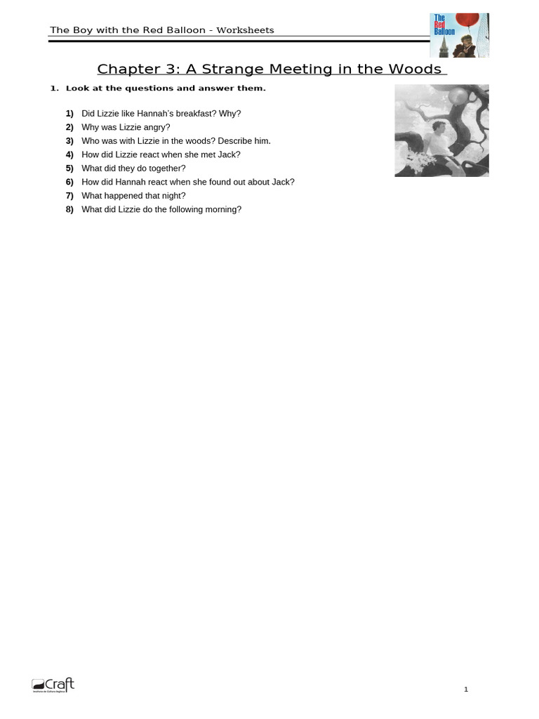 Boy with Red Balloon Chapter 3 Questions | PDF