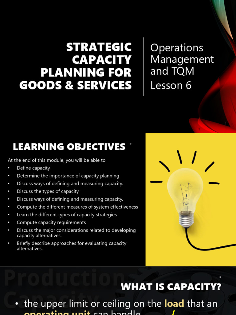 Strategic Capacity Planning Essentials | PDF | Demand | Internal Rate ...