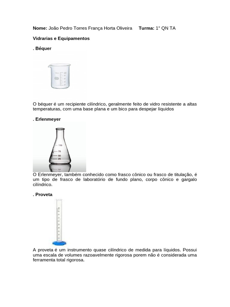 Vidrarias e Equipamentos de Laboratório | PDF | Óculos | Filtragem
