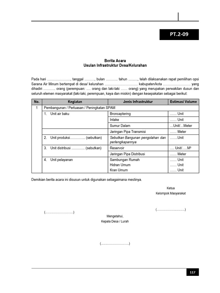 CTH Format BA Pertemuan Pemilihan OPSI SAM SSS | PDF