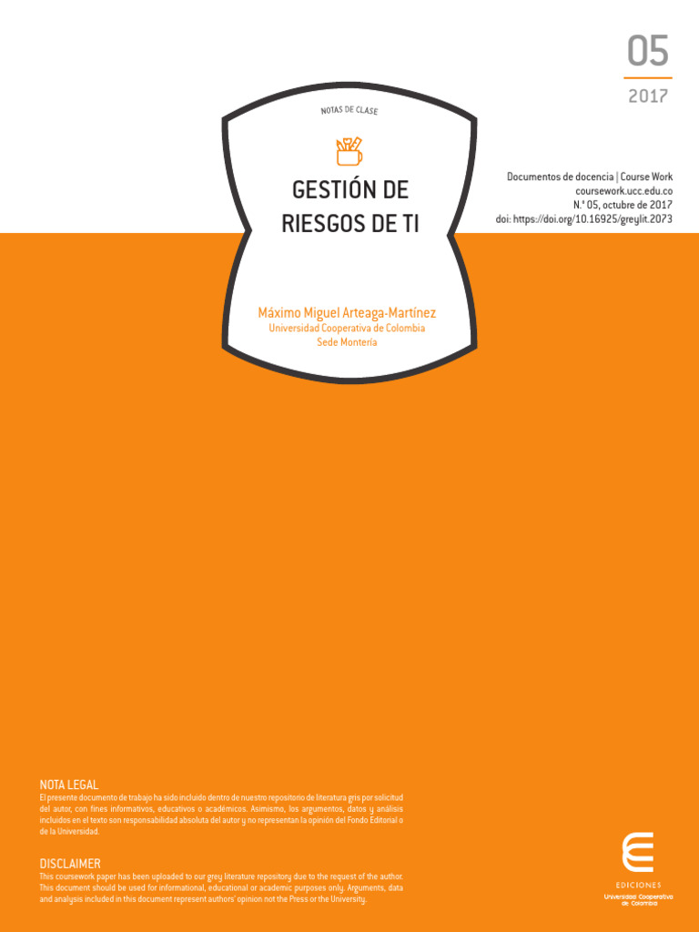 Gestión de Riesgos en Tecnologías de Información | PDF | Riesgo ...