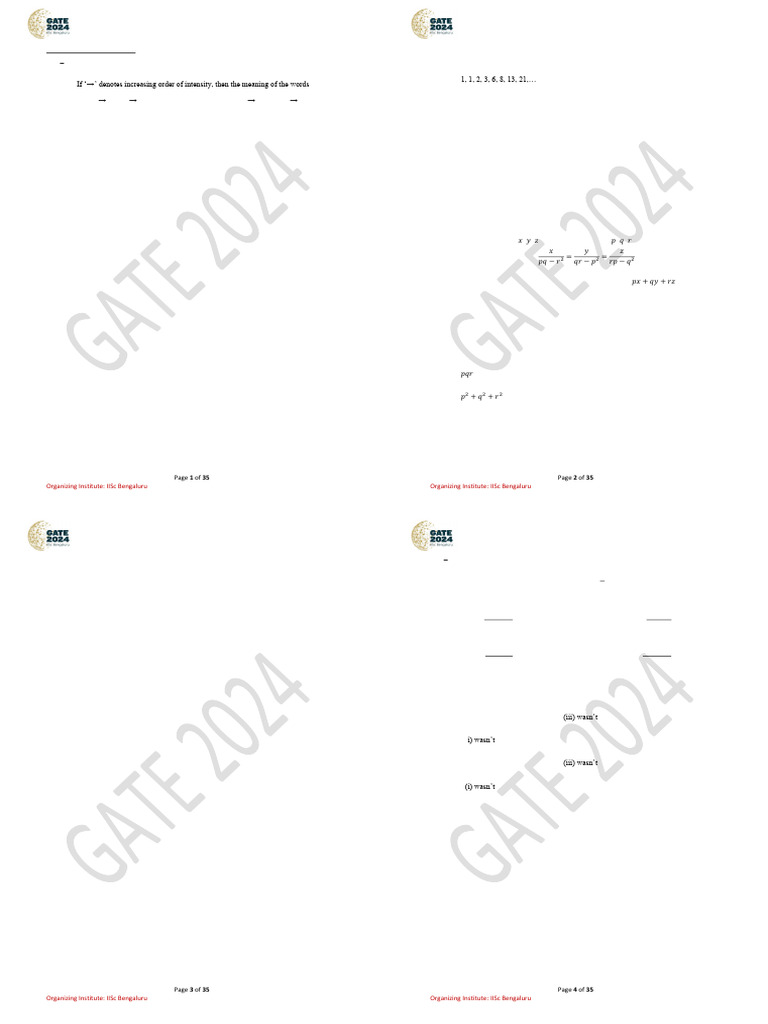 ME 2024 General Aptitude Questions | PDF | Mechanical Engineering ...