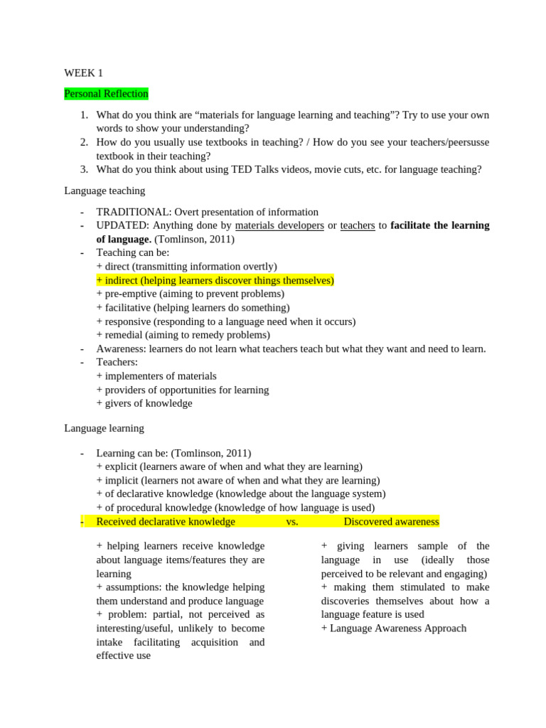 Language Learning Materials Overview | PDF | Learning | Vocabulary