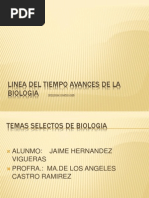 Linea Del Tiempo Avances de La Biologia