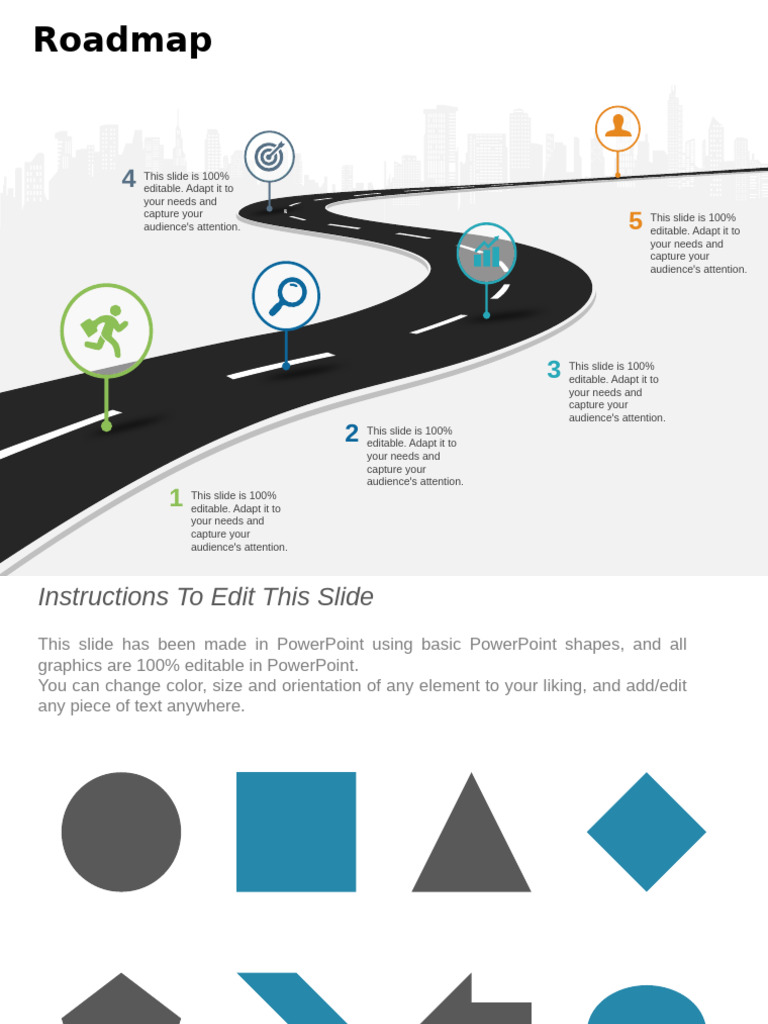 Roadmap Free PowerPoint Slide | PDF | Icon (Computing) | Microsoft ...