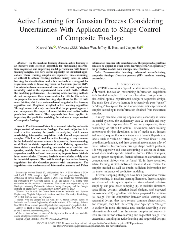Active Learning for Gaussian Processes | PDF | Machine Learning ...