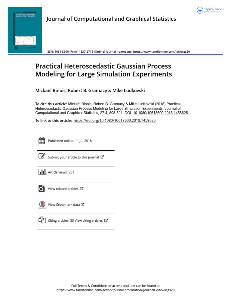 Heteroscedastic Gaussian Process Modeling | PDF | Statistical Inference ...
