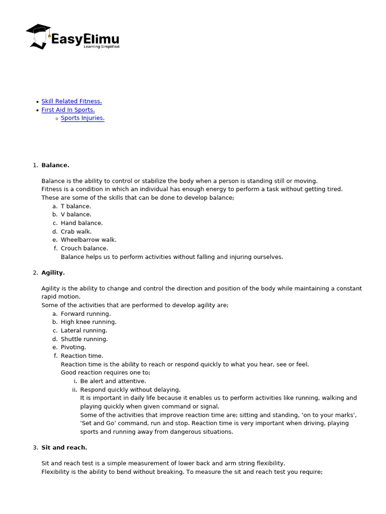 UpriHealth and Fitness - CBC Grade 5 Physical Health Education Revision ...