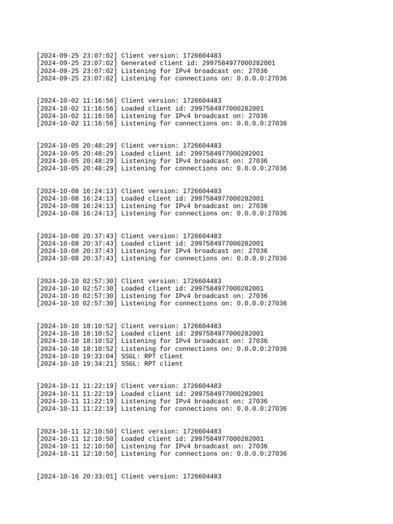 Client Connection Logs 2024 | PDF | Network Layer Protocols | Computer ...