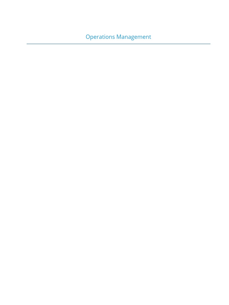 Operations Management Overview Guide | PDF | Operations Management ...