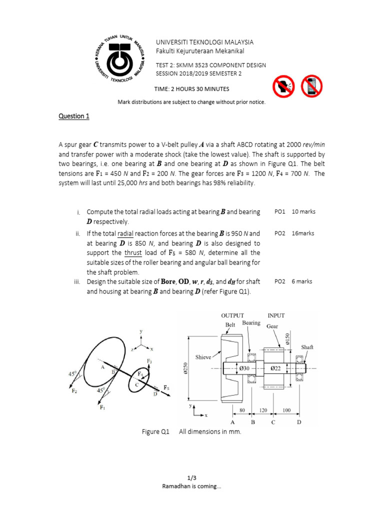 Gear and Bearing Design Calculations | PDF | Gear | Mechanical Engineering