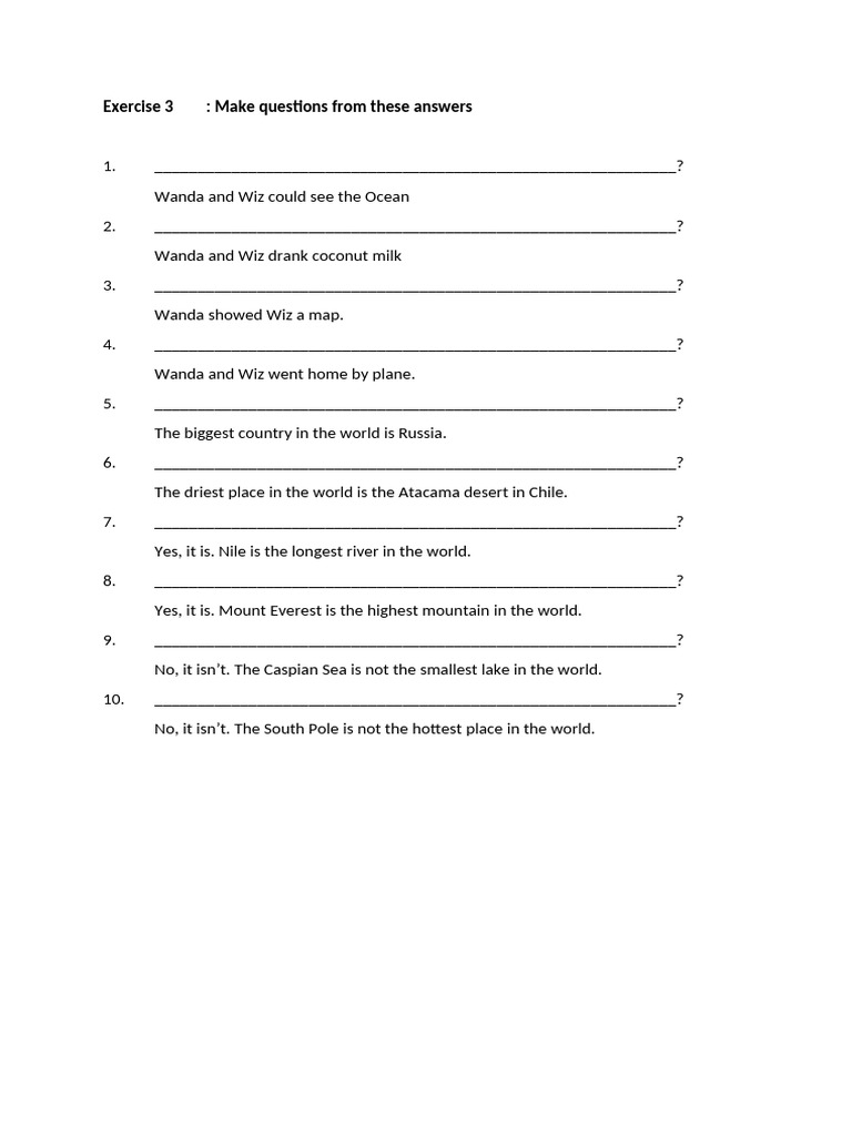 Additional Grammar - Make Questions | PDF