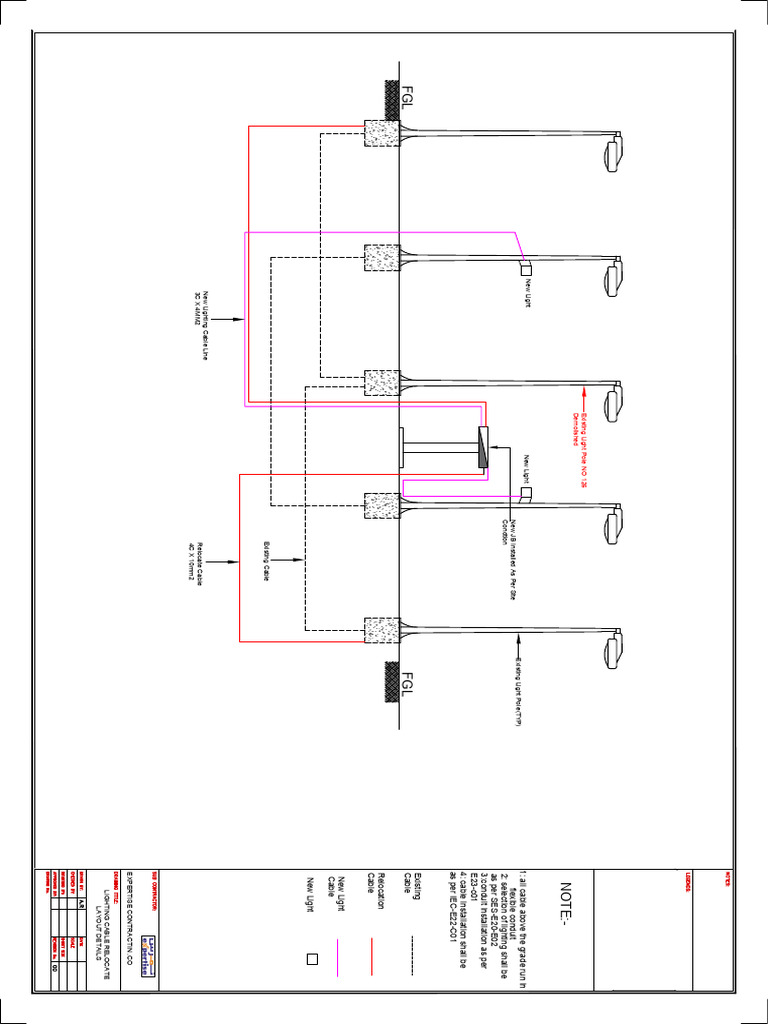 Lighting Cable Relocation Plan | PDF