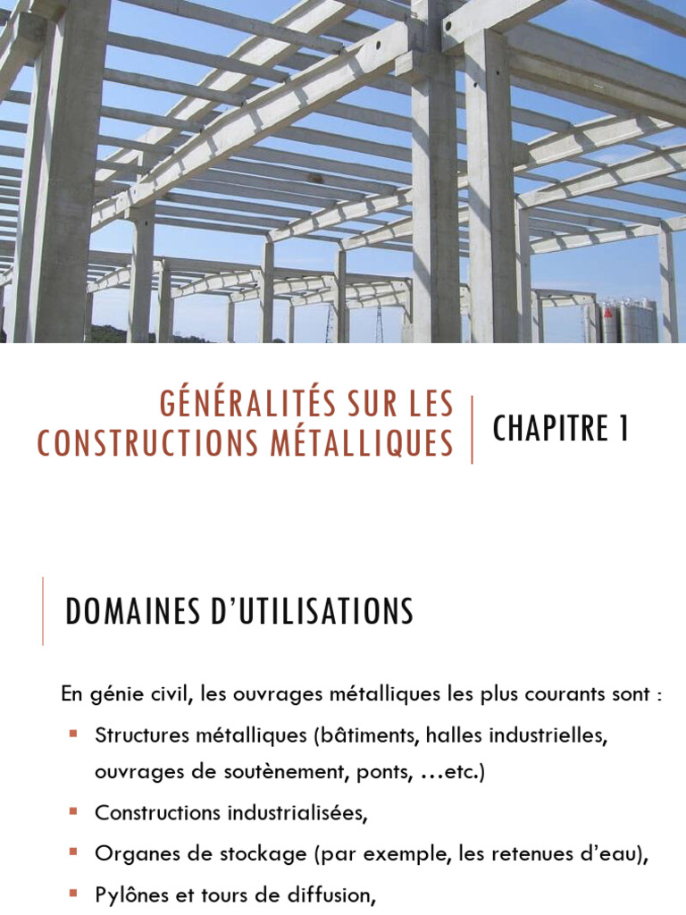 CM - Chapitre 1 - Généralités Sur Les Constructions Métalliques | PDF ...