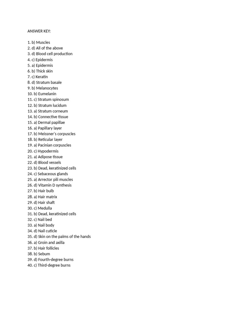 Answer Key | PDF
