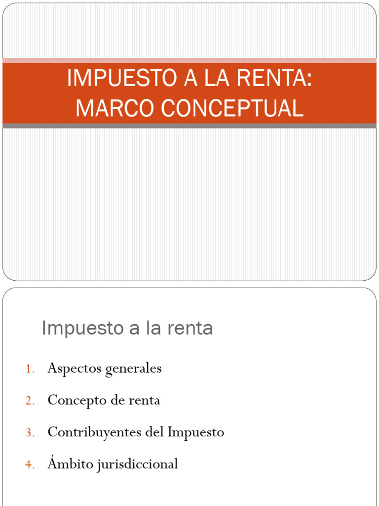 Conceptos del Impuesto a la Renta | PDF | Impuestos | Seguro
