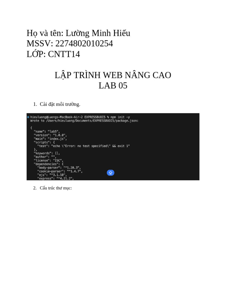 Luongminhhieu 2274802010254 Lab5 | PDF
