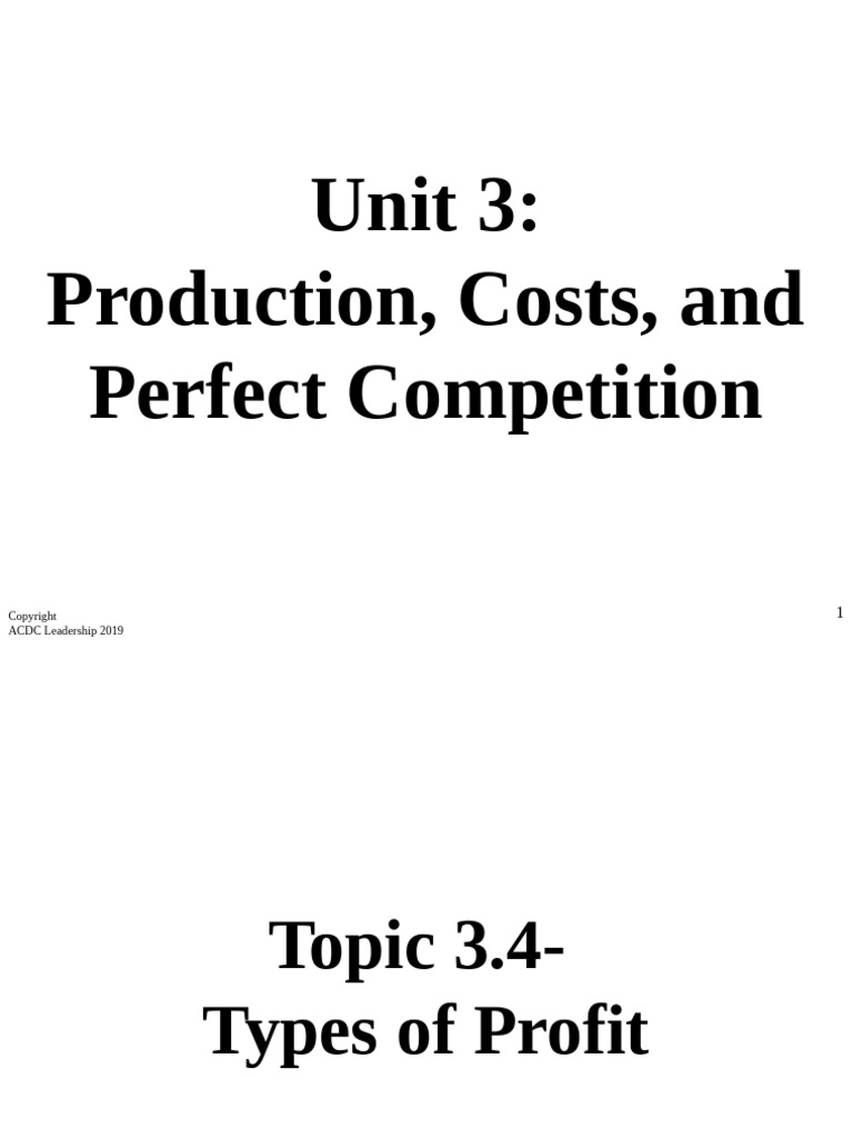 Micro Topic 3.4- Types of Profit 副本 | PDF