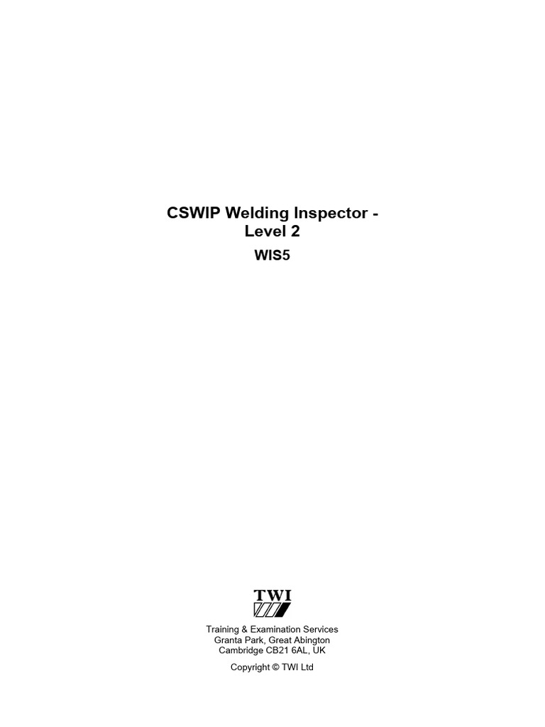 CSWIP Level 2 Welding Inspector Guide | PDF | Welding | Construction