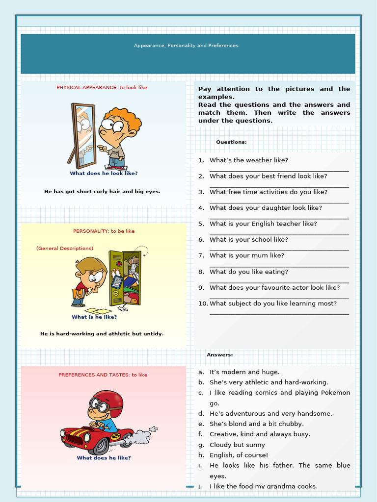 Copia de Look Like Be Like Like Grammar Drills Grammar Guides - 93703 | PDF