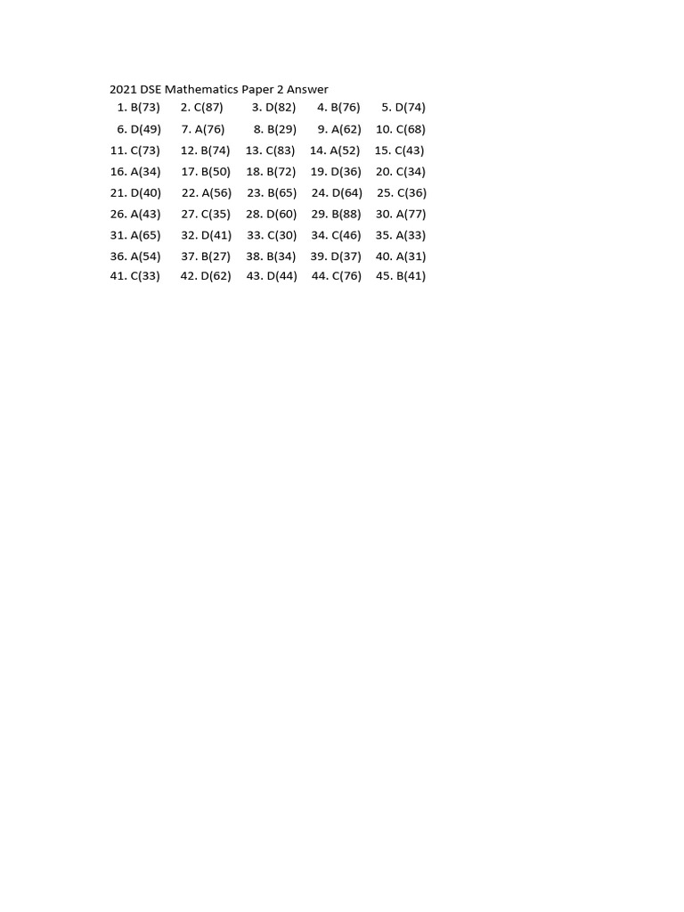 Réponses du DSE Maths 2021 Paper 2 | PDF