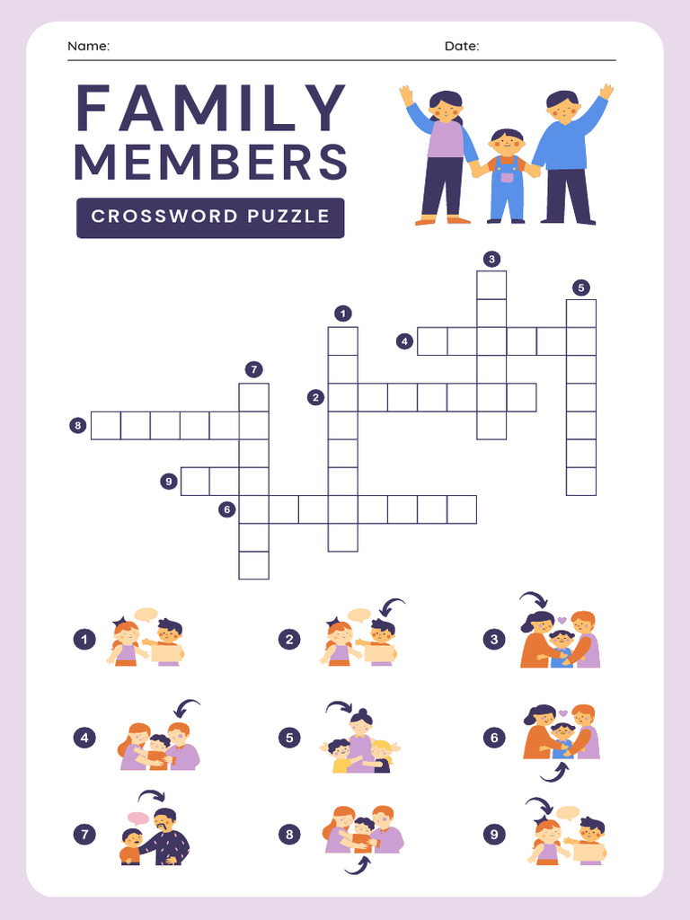 Family Members Crossword Puzzle | PDF