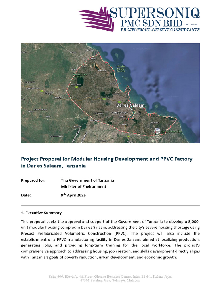 Modular Housing Development and PPVC Factory Tanzania | PDF ...